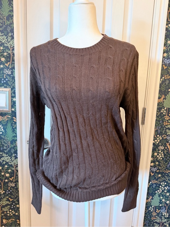 Forever 21 Sweaters - Forever 21 Brown Cable Knit Crewneck Sweater